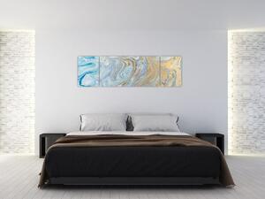 Obraz - Niebieski marmur (170x50 cm)