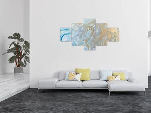 Obraz - Niebieski marmur (125x70 cm)