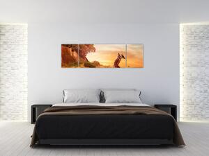 Obraz - Żyrafy w Afryce (170x50 cm)