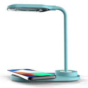 Lampka biurkowa z ładowarką indukcyjną, Kolor: Niebieski