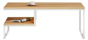 Stolik kawowy Polo drewniany metalowy industrialny z półką