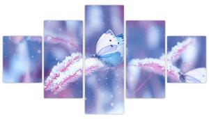 Obraz - Motyle zimą (125x70 cm)