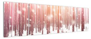 Obraz - Zebra w śnieżnym lesie (170x50 cm)