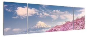 Obraz - Japoński wiosenny krajobraz (170x50 cm)
