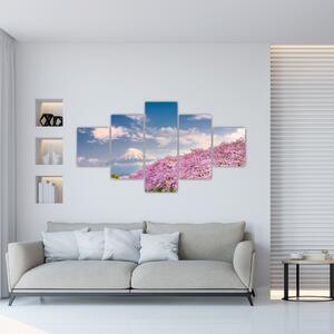 Obraz - Japoński wiosenny krajobraz (125x70 cm)