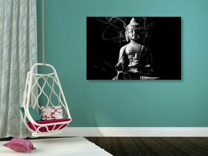 Obraz posąg Buddy w wersji czarno-białej
