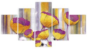 Obraz - Ilustracja kwiatów (125x70 cm)