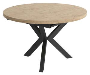 Stół okrągły Magnez rozkładany średnia 100 cm metalowy loftowy
