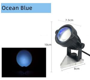 PROJEKTOR LED LAMPA- zachód słońca, tęcza, błękit oceanu, Rodzaj: Ocean