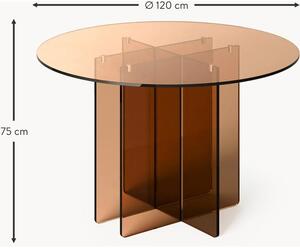 Okrągły stół do jadalni ze szkła Anouk, Ø 120 cm
