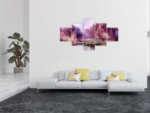 Obraz - Malarstwo pejzażowe jesienne (125x70 cm)