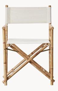 Składany fotel reżysera z drewna bambusowego Mandisa