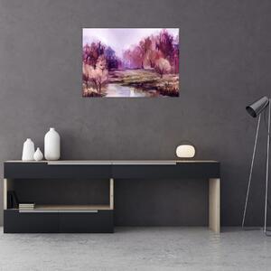 Obraz - Malarstwo pejzażowe jesienne (70x50 cm)