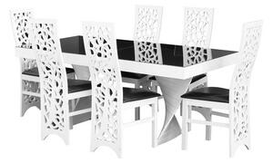 ZESTAW mebli: Stół rozkładany SJ41 wym 180 x 88 + 40 cm + 6 krzeseł KJ68