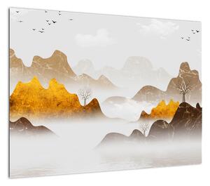 Obraz - Góry we mgle (70x50 cm)