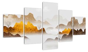 Obraz - Góry we mgle (125x70 cm)