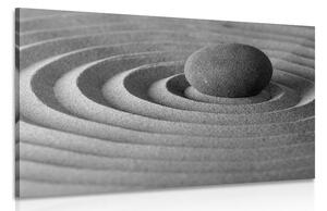 Obraz kamień relaksacyjny w wersji czarno-białej