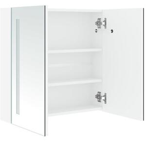 Szafka łazienkowa z lustrem i LED, 60 x 14 x 62 cm