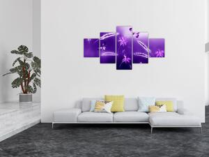 Obraz- Łąka motylów (125x70 cm)