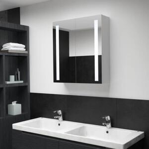 Szafka łazienkowa z lustrem i LED, 60 x 14 x 62 cm