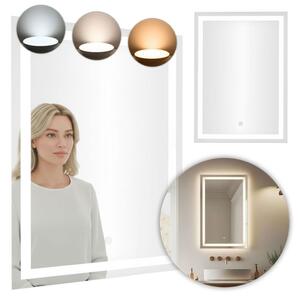Lustro Åazienkowe LED Åcienne 50x70 cm 3 barwy wÅÄ cznik dotykowy ModernHome