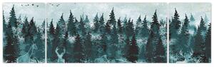 Obraz - Zwierzęta w lesie (170x50 cm)