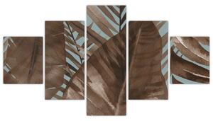 Obraz - Liście palmowe, akwarela (125x70 cm)