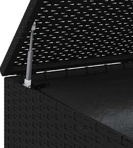Skrzynia na poduszki ogrodowe rattan pe 100x97,5x104 cm, czarna