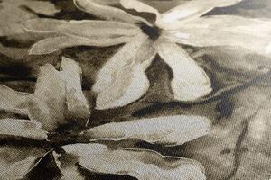 Obraz kwitnące akwarelowe drzewo w sepii