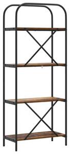 Półka na książki stare drewno 60 x 30 x 146 cm