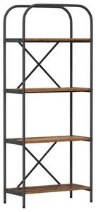 Półka na książki stare drewno 60 x 30 x 146 cm