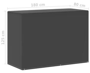Pokrowce na meble i grill, 2 szt., 6 oczek, 180x80x125 cm