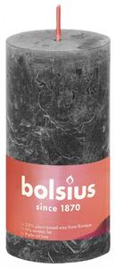 Bolsius Rustykalne świece pieńkowe Shine, 8 szt., 100x50 mm, szare