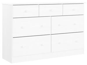 Komoda alta, biaÅa, 112x35x73 cm, drewno sosnowe