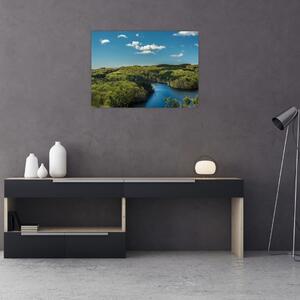 Obraz - Jezioro w lesie (70x50 cm)
