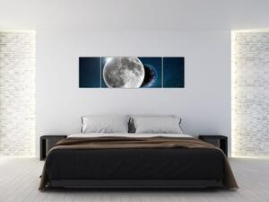 Obraz - Ziemia w zaćmieniu Księżyca (170x50 cm)