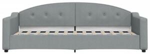 Sofa rozsuwana z szufladami, jasnoszara, 80x200 cm, tkanina