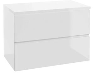 Kielle Oudee - Szafka z płytą pod umywalkę 80x55x46 cm, biała błyszcząca 50002S820