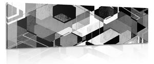 Obraz abstrakcyjna geometria w wersji czarno-białej