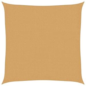 Żagiel przeciwsłoneczny, 160 g/m², piaskowy, 3,6x3,6 m, hdpe