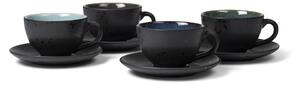 Czarne/ciemnoniebieskie filiżanki zestaw 4 szt. ceramiczne 240 ml Gastro Black/Mix – Bitz