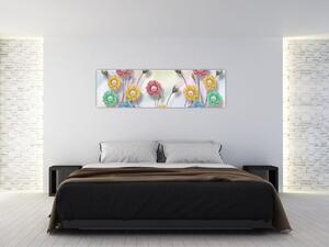 Obraz - Kolorowa łąka (170x50 cm)