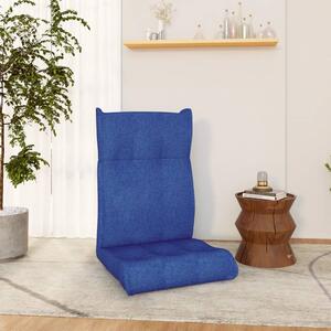 Składane krzesło podłogowe, niebieskie, tkanina