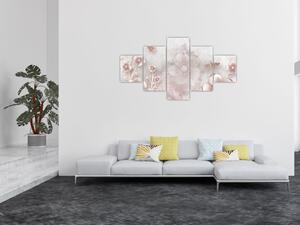 Obraz - Różowe kwiaty (125x70 cm)