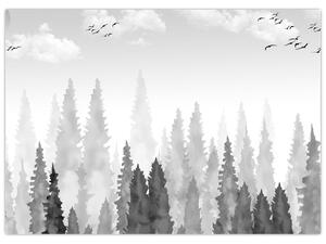 Obraz - Szczyty lasów (70x50 cm)