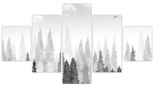 Obraz - Szczyty lasów (125x70 cm)