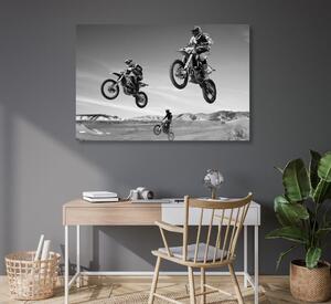 Obraz dla motocyklistów w wersji czarno-białej