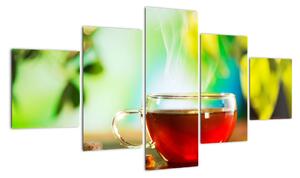 Obraz - Martwa natura z herbatą (125x70 cm)