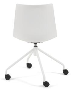 Białe krzesło biurowe Kave Home Ralfi