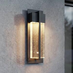 Kinkiet zewnętrzny LED Velune Lucande, czarny, aluminium, nowoczesny